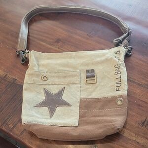 Myra Bag Tan and Brown Crossbody Bag